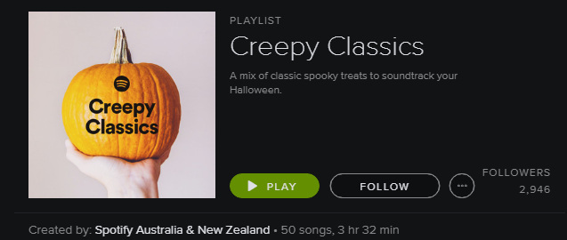 Playlist Spotify - Creepy Classics