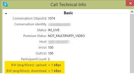 Quelle est la bande passante utilisée par un appel Skype? Appeler les informations techniques