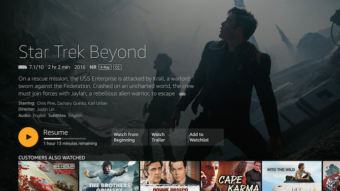 Comment utiliser Amazon Fire TV Stick: comprendre la page d'un film