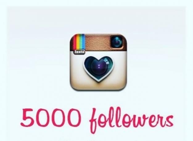 5000 followers sur instagram