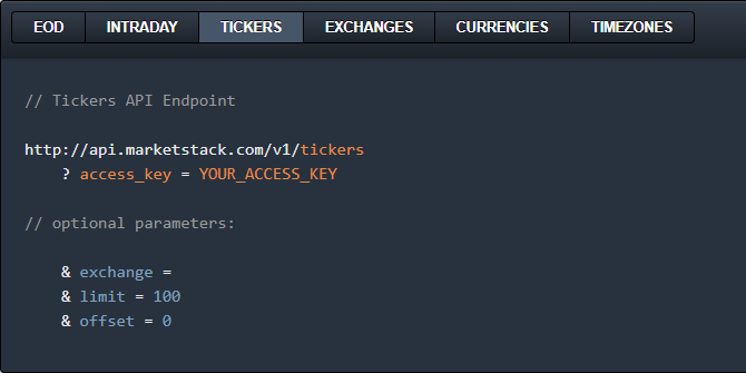 Incorporer les données boursières des tickers dans votre site avec l'API marketstack
