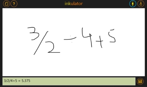 Inkulator: obtenez les expressions mathématiques manuscrites détectées et calculées sur Windows 8 et RT Inkulator1