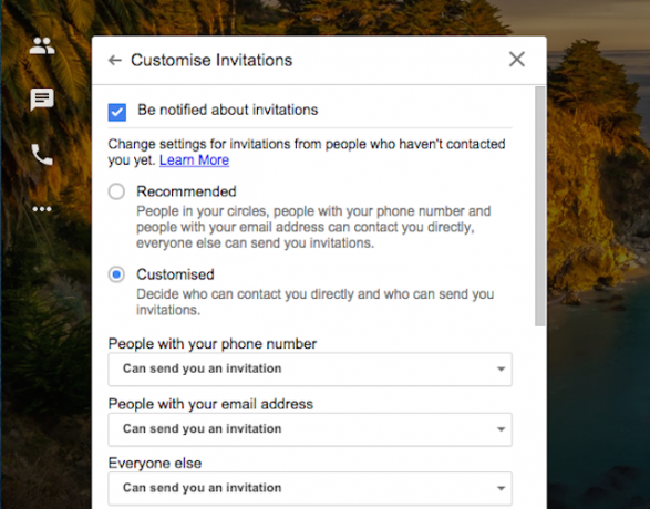 Hangouts-invitations