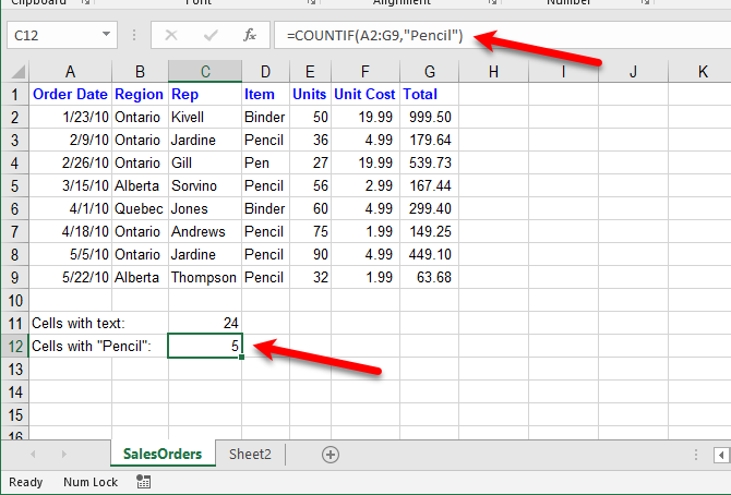 excel text functions - Compter les cellules avec du texte spécifique