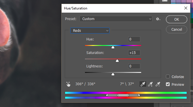 teinte et saturation des photos de qualité cinématographique