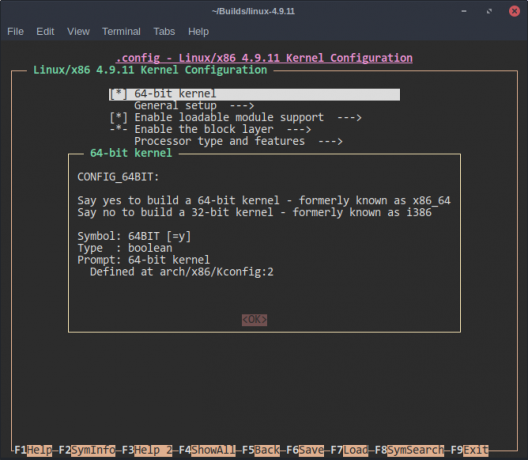 Comment compiler votre propre noyau Linux Faites Nconfig F2