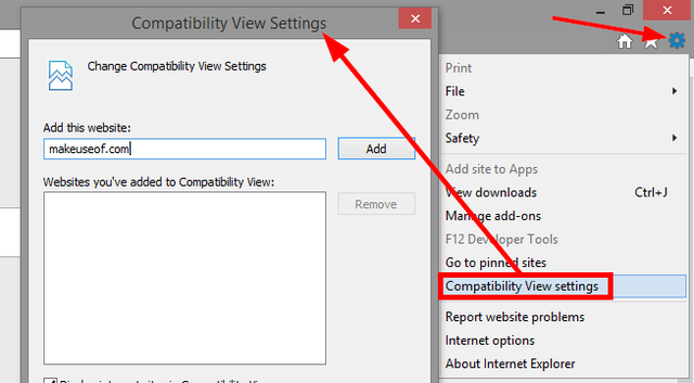 7 Outils IE - Paramètres d'affichage de compatibilité