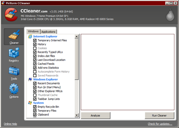 outils de maintenance du système windows