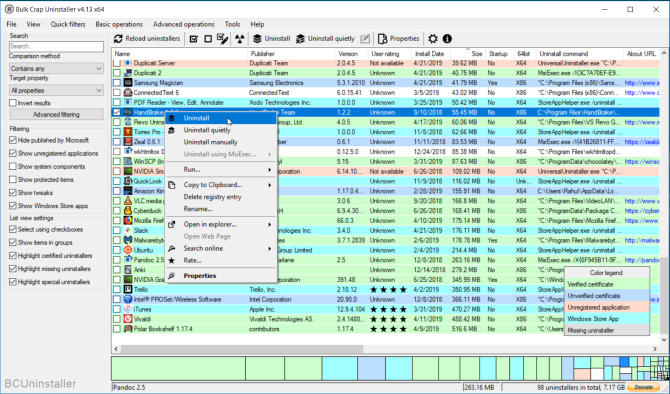 interface d'installation en vrac