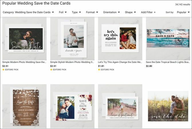 Zazzle Save The Dates