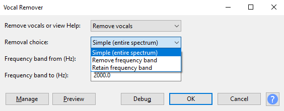 Supprimer la voix de la musique dans Audacity