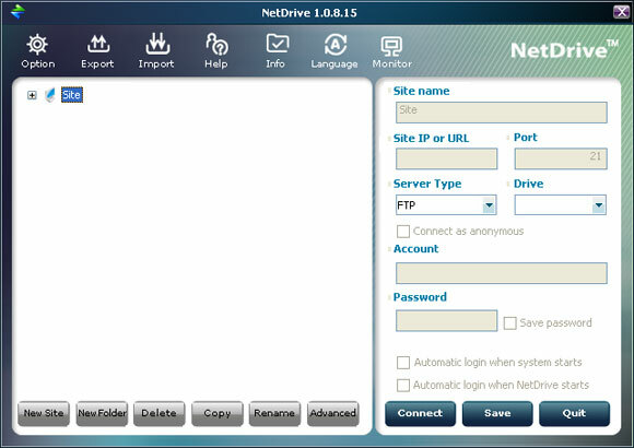 netdrive - carte ftp drive vista