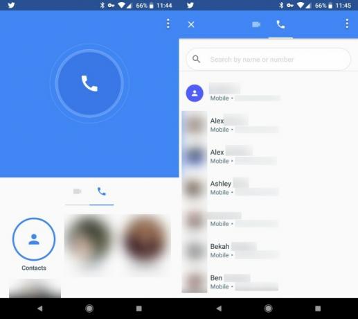 Contacts Google Duo