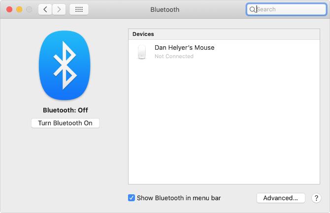 Activer le bouton Bluetooth dans les Préférences Système Mac