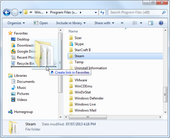 ajouter-lien-à-windows-explorer-favoris