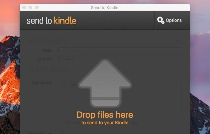 Amazon Envoyer vers Kindle