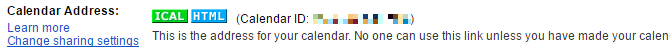 Comment intégrer Google Calendar dans Thunderbird Google Calendar Adresse ICAL 670x55