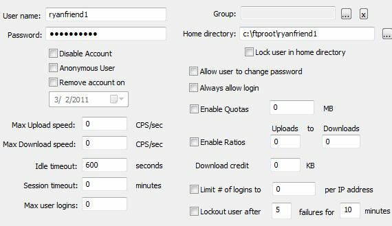 configuration du serveur ftp