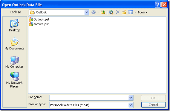 4 façons simples de personnaliser la boîte de dialogue commune sur Windows XP fileopen1