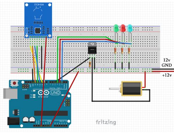 circuit complet d'installation fritzing