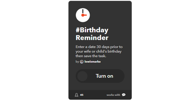 Le guide IFTTT ultime: utilisez l'outil le plus puissant du Web comme un pro 52IFTTT BirthdayReminderText