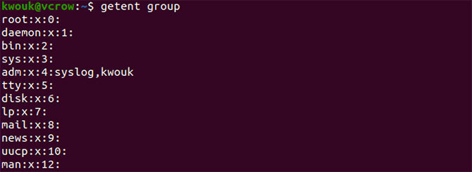 Liste des groupes sur Ubuntu avec la commande getent