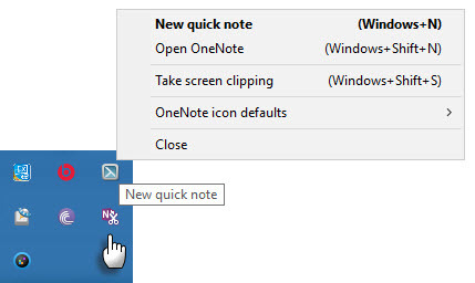 Notes rapides dans OneNote