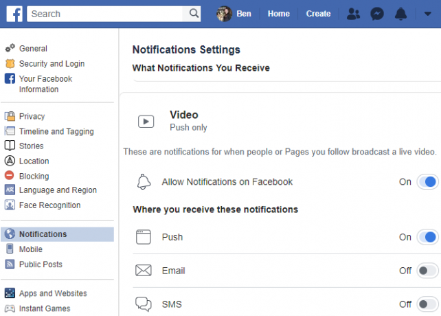 Facebook désactive les notifications vidéo en direct