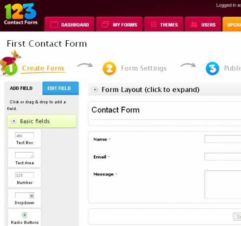 123FormBuilder: créez facilement différents types de formulaires en ligne 123ContactForm1