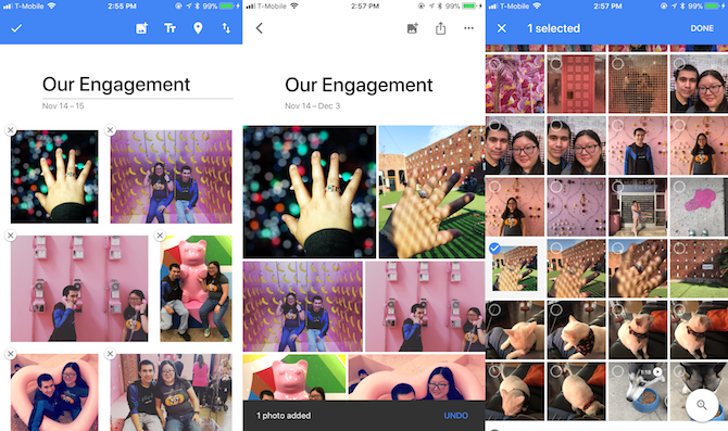 Création d'un album dans Google Photos