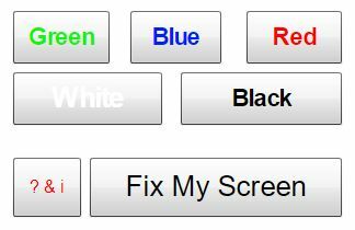 Écran de sélection des couleurs de l'outil LCD