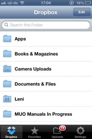 Dropbox - L'une des applications indispensables si vous possédez une liste de dossiers dropbox iPhone