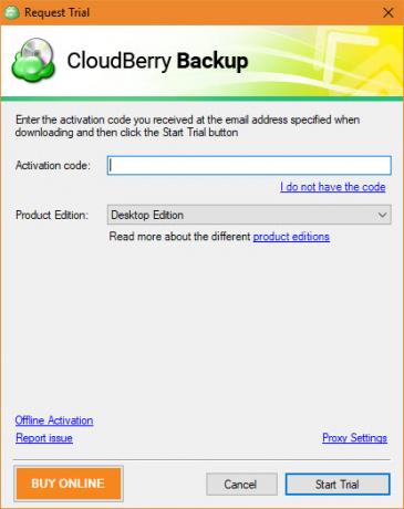 CloudBerry Backup protège les fichiers sous Windows, Mac et Linux 03 Activation d'essai de CloudBerry Backup