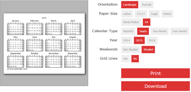 Créer un modèle de calendrier