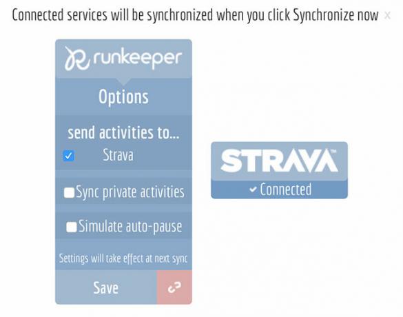 Runkeeper, Strava ou Garmin? Choisissez One & Sync avec les autres services de configuration