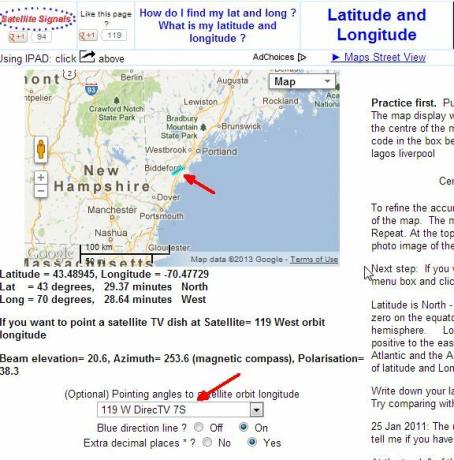 Latitude et longitude