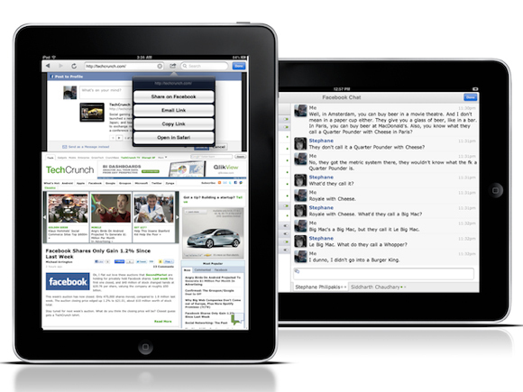 Top 20 des applications gratuites pour votre nouvel iPad facebook1