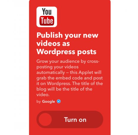 youtube ifttt nouvelles vidéos en tant que messages wordpress