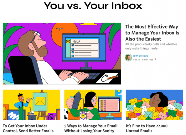 Vous contre Votre série Inbox parle des meilleures méthodes pour organiser votre e-mail