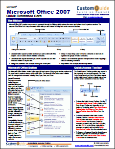 14 Aide-mémoire et affiches pour les programmes populaires office2007