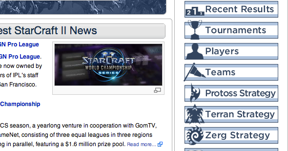 site web starcraft ii