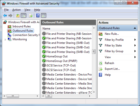 Pare-feu Windows 7: comment il se compare aux autres pare-feu capture d'écran 076