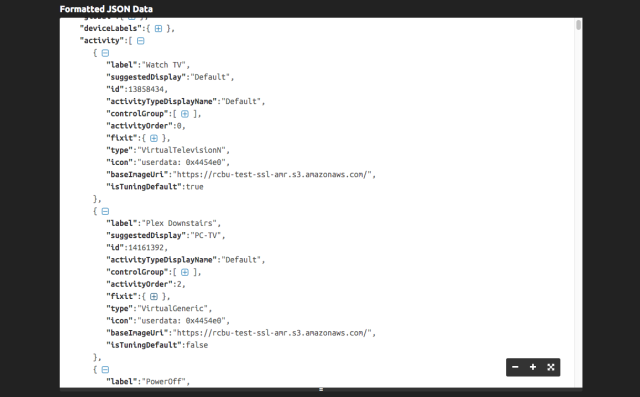 sortie openhab au format json