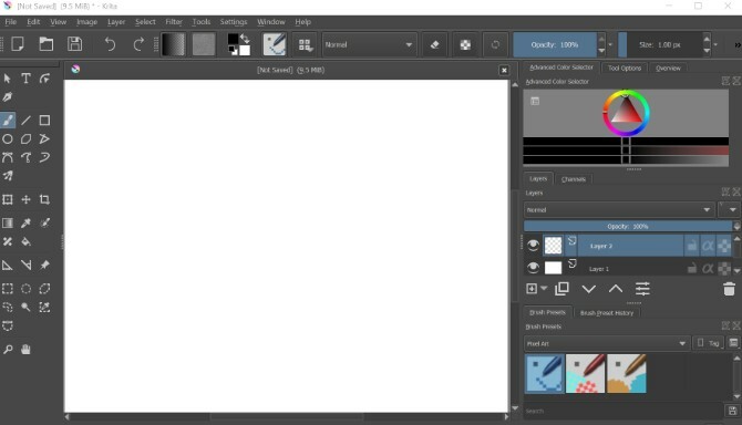 Développeurs de jeux rétro Krita Pixel Art Tool