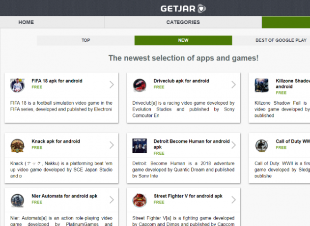 Parcourez le site Web GetJar sur votre PC