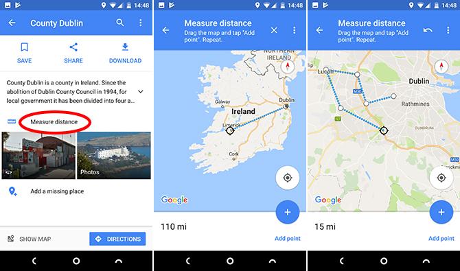 google maps android mesurer la distance