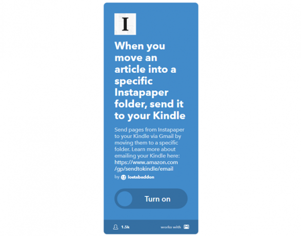 Le guide IFTTT ultime: utilisez l'outil le plus puissant du Web comme un InstapaperToKindle Pro 63IFTTT