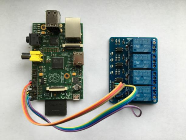 Raspberry Pi connecté à une carte relais