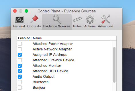 Automatisez les paramètres Mac en fonction de votre emplacement avec les sources de preuves ControlPlane Controlplane