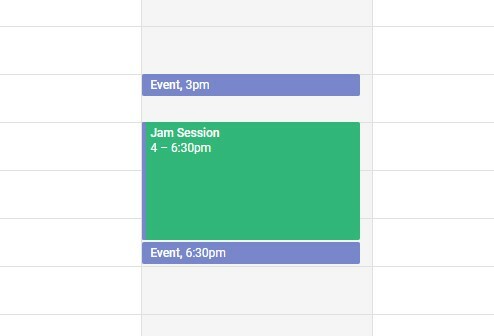 jam sessions et productivité du calendrier google